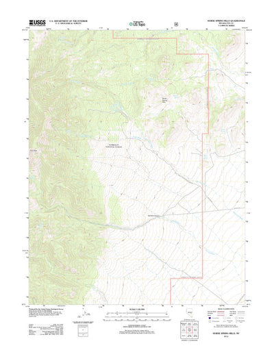 United States Geological Survey Horse Spring Hills, NV (2012, 24000-Scale) digital map