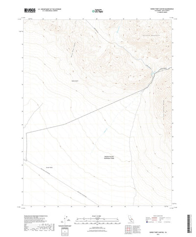 United States Geological Survey Horse Thief Canyon, CA (2021, 24000-Scale) digital map