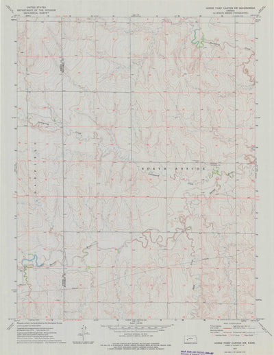 United States Geological Survey Horse Thief Canyon NW, KS (1974, 24000-Scale) digital map
