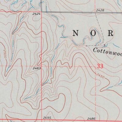 United States Geological Survey Horse Thief Canyon NW, KS (1974, 24000-Scale) digital map