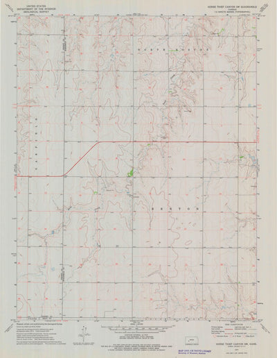 United States Geological Survey Horse Thief Canyon SW, KS (1974, 24000-Scale) digital map