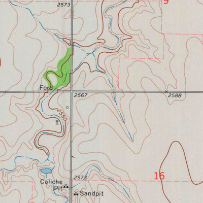 United States Geological Survey Horse Thief Canyon SW, KS (1974, 24000-Scale) digital map