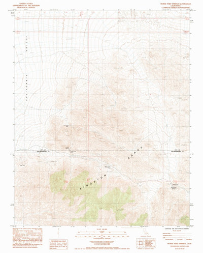 United States Geological Survey Horse Thief Springs, CA (1984, 24000-Scale) digital map