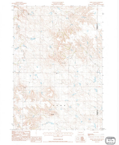 United States Geological Survey Horse Tooth, SD (1983, 24000-Scale) digital map