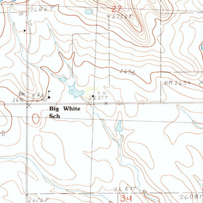 United States Geological Survey Horse Tooth, SD (1983, 24000-Scale) digital map