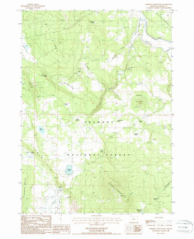 United States Geological Survey Horsefly Mountain, OR (1988, 24000-Scale) digital map