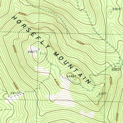 United States Geological Survey Horsefly Mountain, OR (1988, 24000-Scale) digital map