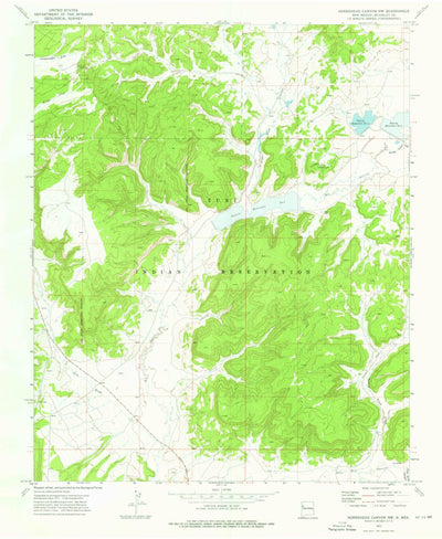 United States Geological Survey Horsehead Canyon NW, NM (1972, 24000-Scale) digital map