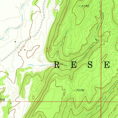 United States Geological Survey Horsehead Canyon NW, NM (1972, 24000-Scale) digital map
