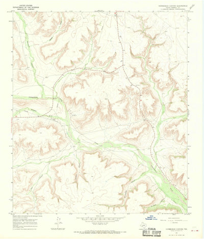 United States Geological Survey Horsehead Canyon, TX (1967, 24000-Scale) digital map