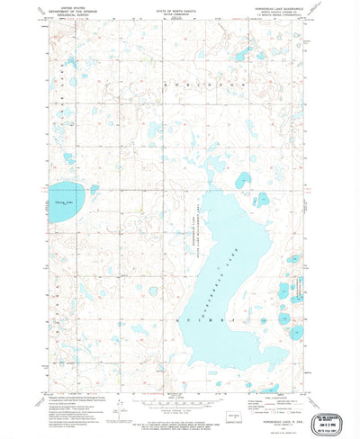 United States Geological Survey Horsehead Lake, ND (1972, 24000-Scale) digital map