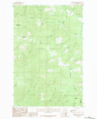 United States Geological Survey Horsehead Peak, MT (1983, 24000-Scale) digital map