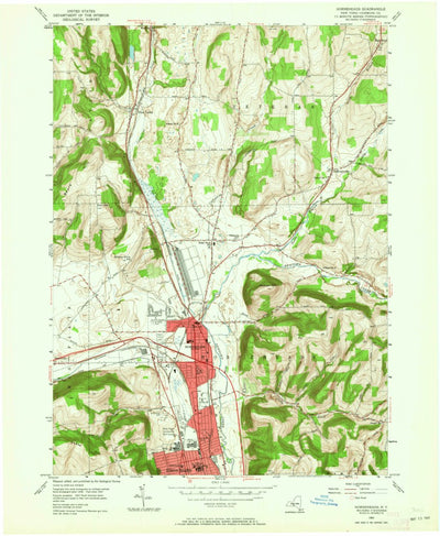 United States Geological Survey Horseheads, NY (1953, 24000-Scale) digital map