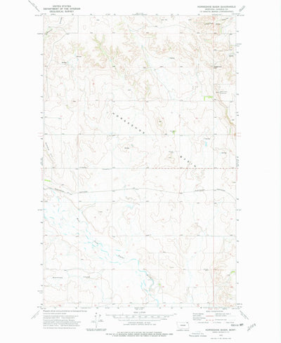 United States Geological Survey Horseshoe Basin, MT (1973, 24000-Scale) digital map