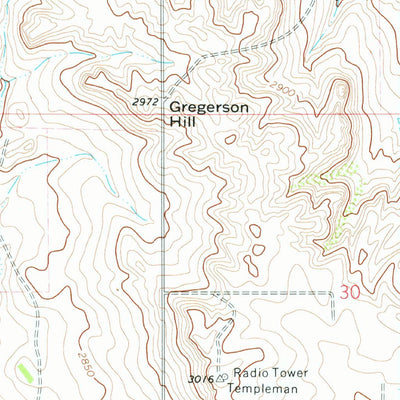 United States Geological Survey Horseshoe Basin, MT (1973, 24000-Scale) digital map