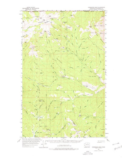 United States Geological Survey Horseshoe Basin, WA (1956, 62500-Scale) digital map