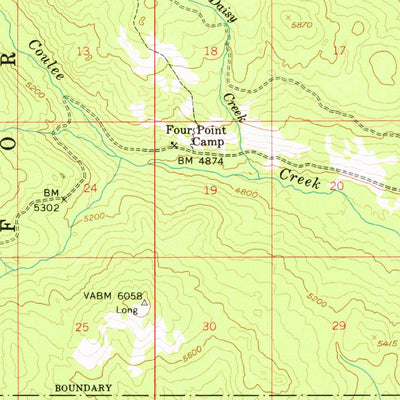 United States Geological Survey Horseshoe Basin, WA (1956, 62500-Scale) digital map