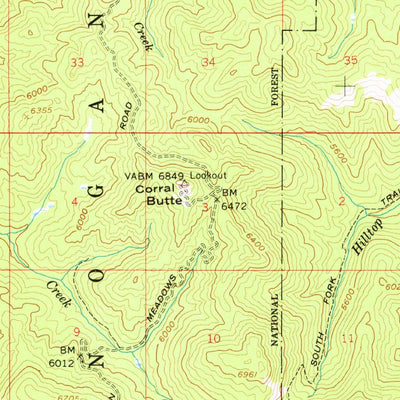 United States Geological Survey Horseshoe Basin, WA (1956, 62500-Scale) digital map
