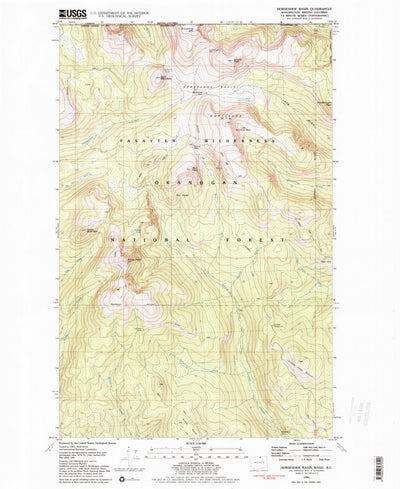 United States Geological Survey Horseshoe Basin, WA (1981, 24000-Scale) digital map