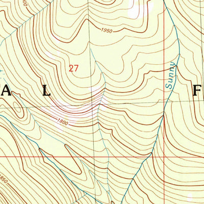 United States Geological Survey Horseshoe Basin, WA (1981, 24000-Scale) digital map