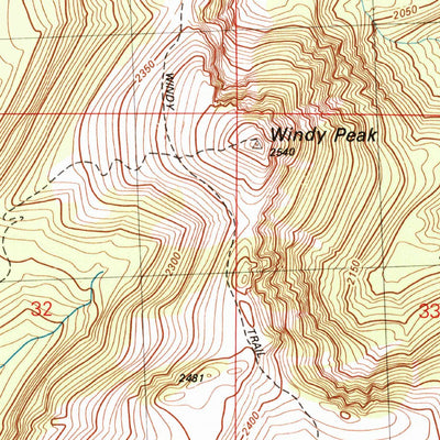 United States Geological Survey Horseshoe Basin, WA (1981, 24000-Scale) digital map