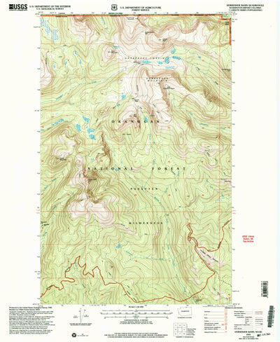 United States Geological Survey Horseshoe Basin, WA (2001, 24000-Scale) digital map