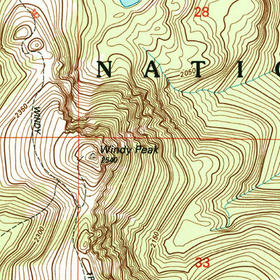 United States Geological Survey Horseshoe Basin, WA (2001, 24000-Scale) digital map