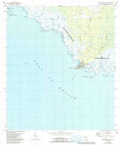 United States Geological Survey Horseshoe Beach, FL (1954, 24000-Scale) digital map