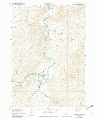 United States Geological Survey Horseshoe Bend, ID (1957, 24000-Scale) digital map