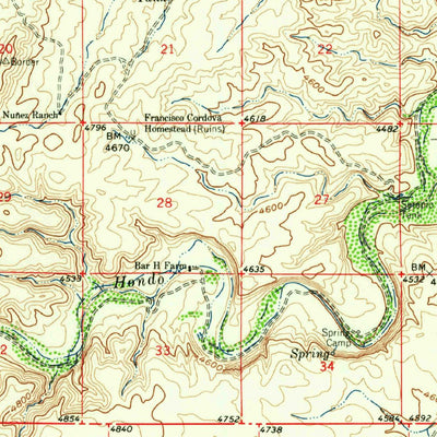United States Geological Survey Horseshoe Bend, NM (1962, 62500-Scale) digital map