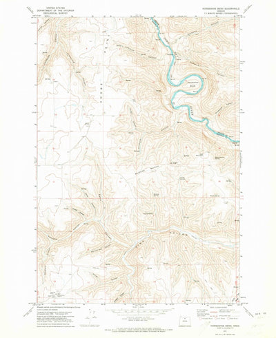 United States Geological Survey Horseshoe Bend, OR (1971, 24000-Scale) digital map