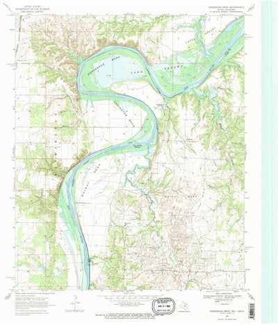 United States Geological Survey Horseshoe Bend, TX-OK (1968, 24000-Scale) digital map