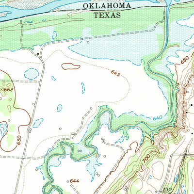 United States Geological Survey Horseshoe Bend, TX-OK (1968, 24000-Scale) digital map