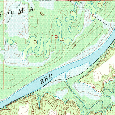 United States Geological Survey Horseshoe Bend, TX-OK (1968, 24000-Scale) digital map