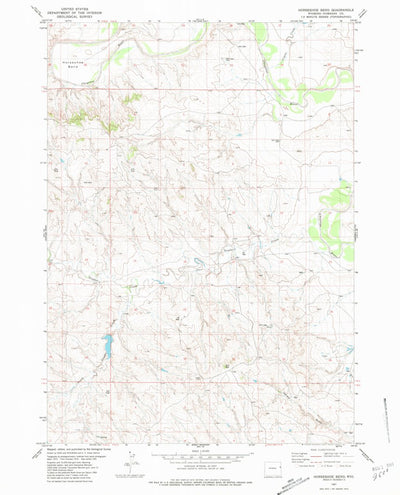 United States Geological Survey Horseshoe Bend, WY (1981, 24000-Scale) digital map