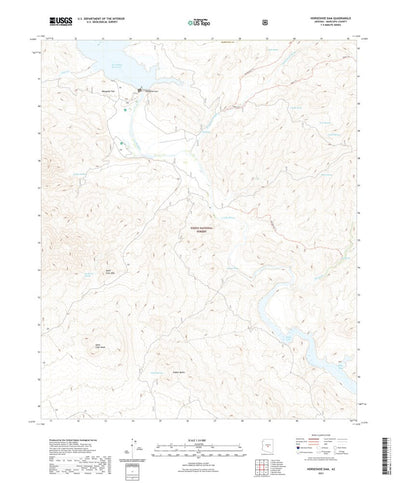 United States Geological Survey Horseshoe Dam, AZ (2021, 24000-Scale) digital map