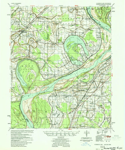 United States Geological Survey Horseshoe Lake, AR-MS-TN (1954, 62500-Scale) digital map