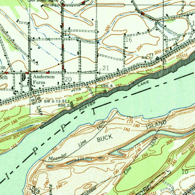United States Geological Survey Horseshoe Lake, AR-MS-TN (1954, 62500-Scale) digital map