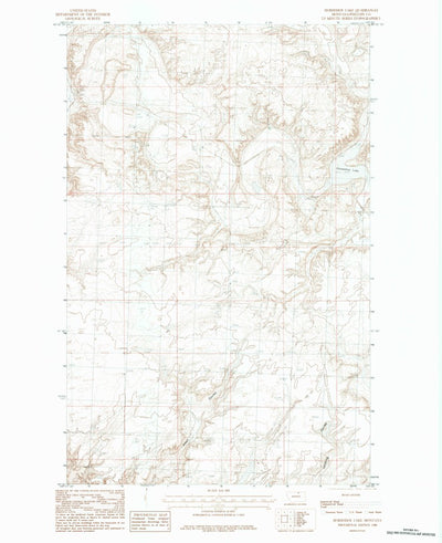 United States Geological Survey Horseshoe Lake, MT (1984, 24000-Scale) digital map