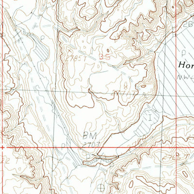 United States Geological Survey Horseshoe Lake, MT (1984, 24000-Scale) digital map