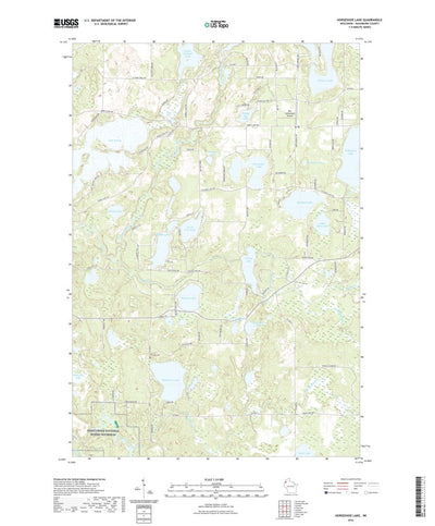 United States Geological Survey Horseshoe Lake, WI (2022, 24000-Scale) digital map