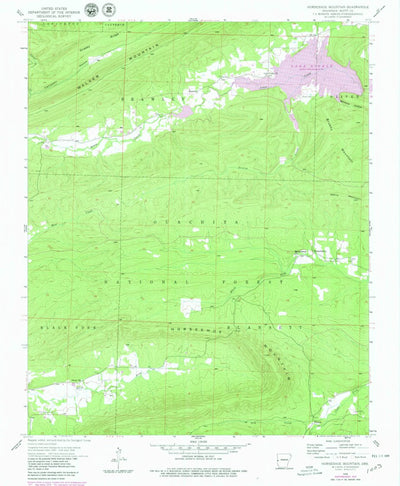 United States Geological Survey Horseshoe Mountain, AR (1958, 24000-Scale) digital map