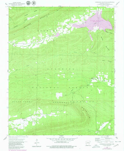 United States Geological Survey Horseshoe Mountain, AR (1958, 24000-Scale) digital map
