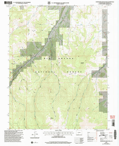 United States Geological Survey Horseshoe Mountain, CO (2001, 24000-Scale) digital map