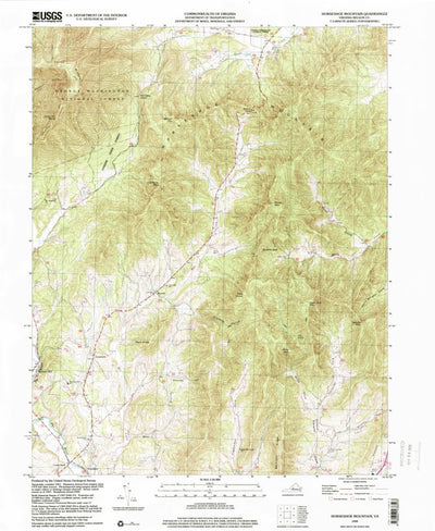 United States Geological Survey Horseshoe Mountain, VA (1999, 24000-Scale) digital map