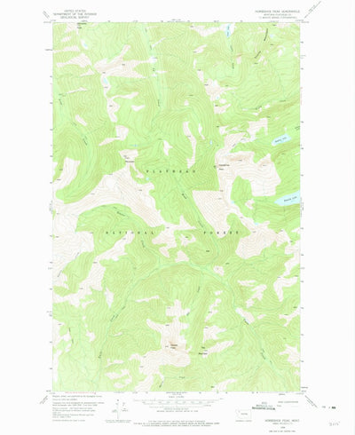 United States Geological Survey Horseshoe Peak, MT (1958, 24000-Scale) digital map