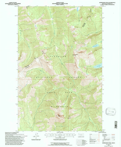 United States Geological Survey Horseshoe Peak, MT (1994, 24000-Scale) digital map