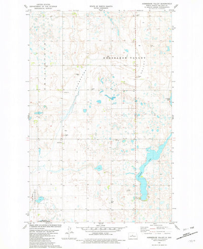 United States Geological Survey Horseshoe Valley, ND (1981, 24000-Scale) digital map