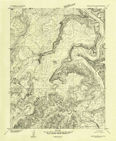 United States Geological Survey Horsethief Canyon, UT (1953, 24000-Scale) digital map