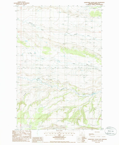 United States Geological Survey Horsethief Coulee East, MT (1985, 24000-Scale) digital map